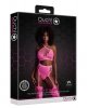 Two piece with crop top and stockings - pink - XS/XL